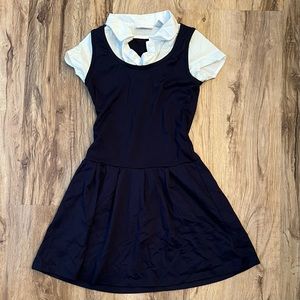 Lot of 2 children’s place navy uniform dresses, 2 styles
